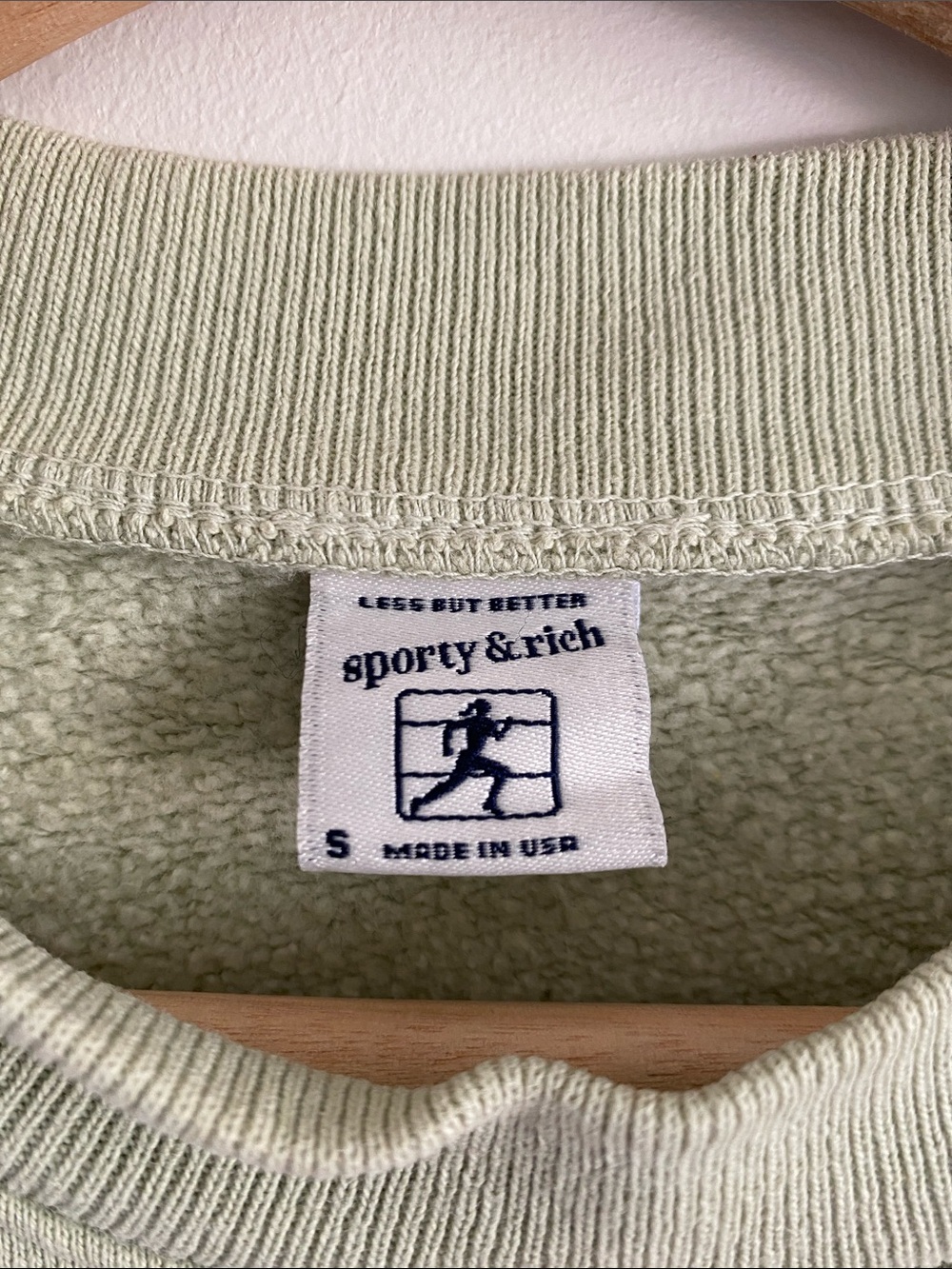 Sporty & Rich Wellness Club Sage Logo Crewneck Sweatshirt - Picture 5 of 8